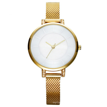 Top Brand Luxury Women Watch Fashion Steel Quartz Watches Ladies Gold Simple Style Casual Wristwatch custom watch